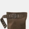 Hohe Lederstiefel mit Schnalle Hohe Lederstiefel mit Schnalle