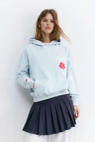 Hoodie mit Blumenprint