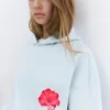Hoodie mit Blumenprint