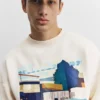 Hoodie mit gesticktem Slogan-Motiv
