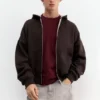 Hoodie mit Grafikprint und Reißverschluss