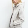 Hoodie mit Grafikprint und Reißverschluss Hoodie mit Grafikprint und Reißverschluss