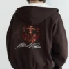 Hoodie mit Grafikprint und Reißverschluss