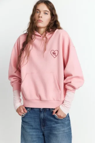 Hoodie mit Herz-Grafik