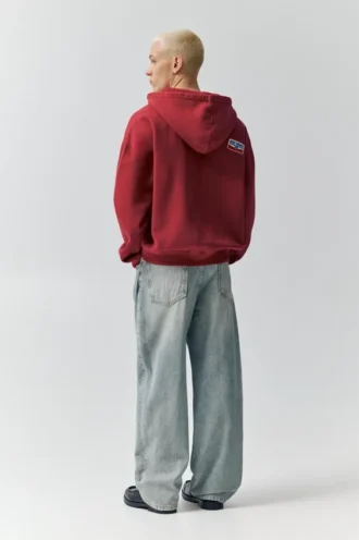 Hoodie mit Reißverschluss und Aufnähern