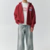 Hoodie mit Reißverschluss und Aufnähern