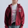 Hoodie mit Reißverschluss und Aufnähern