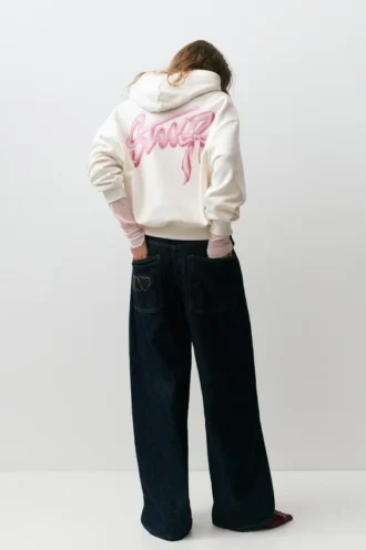 Hoodie mit Schleifen-Grafik