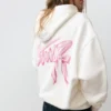 Hoodie mit Schleifen-Grafik