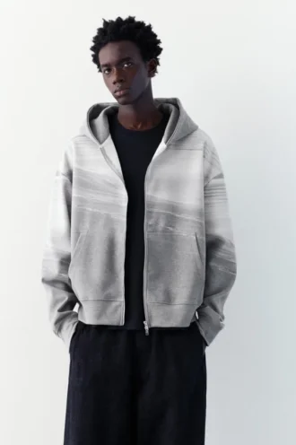 Interlock-Hoodie mit Reißverschluss