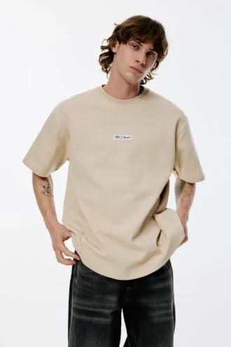 Interlock-Sweatshirt mit kurzen Ärmeln und Grafikprint
