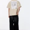 Interlock-Sweatshirt mit kurzen Ärmeln und Grafikprint