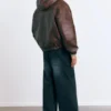 Jacke aus Kunstleder im Used-Look