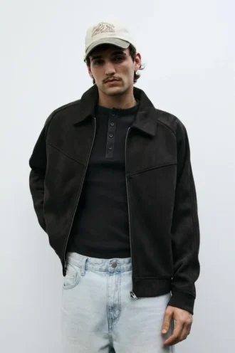 Jacke aus Kunstwildleder