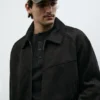 Jacke aus Kunstwildleder