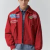 Jacke mit Aufnähern Jacke mit Aufnähern