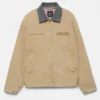 Jacke mit kontrastierendem besticktem Kragen