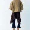 Jacke mit Kunstlederkragen