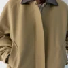 Jacke mit Kunstlederkragen