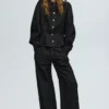 Jeans mit lockerer Passform und weitem Bein