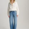 Jeans mit niedriger Leibhöhe und geradem Bein Jeans mit niedriger Leibhöhe und geradem Bein