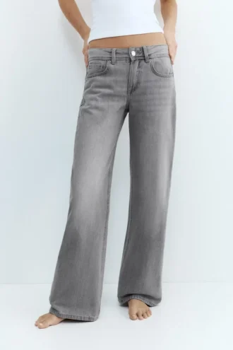 Jeans mit niedriger Leibhöhe und geradem Bein