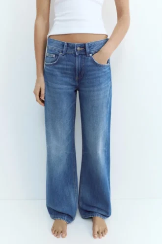 Jeans mit niedriger Leibhöhe und geradem Bein