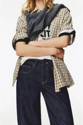 Jeans mit niedriger Leibhöhe und geradem Bein