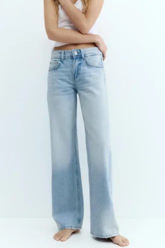 Jeans mit niedriger Leibhöhe und geradem Bein