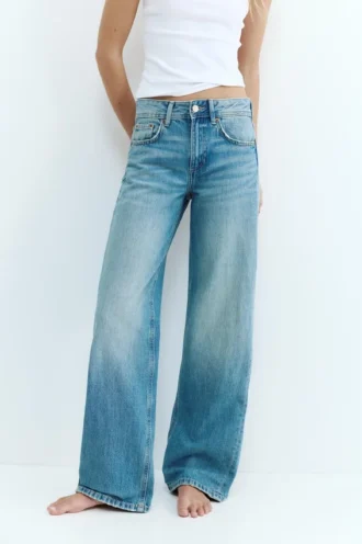 Jeans mit niedriger Leibhöhe und geradem Bein