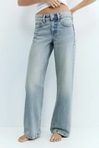 Jeans mit niedriger Leibhöhe und geradem Bein