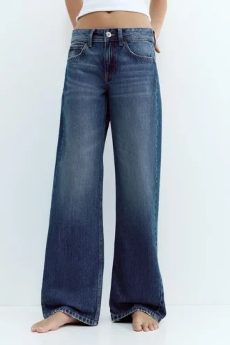 Jeans mit niedriger Leibhöhe und geradem Bein