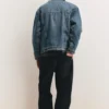 Jeansjacke mit Kunstfellkragen