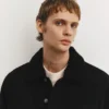 Jeansjacke mit Kunstfellkragen