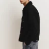 Jeansjacke mit Kunstfellkragen