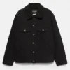 Jeansjacke mit Kunstfellkragen