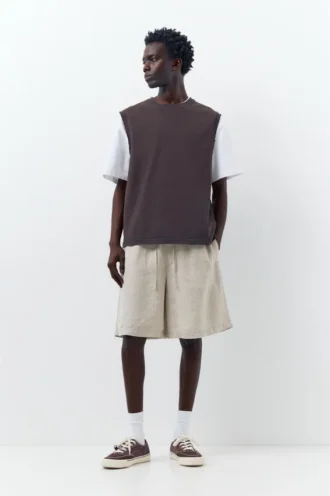 Jogger-Bermudashorts aus 100 % Leinen