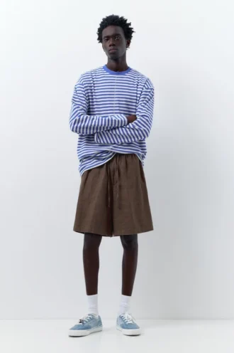 Jogger-Bermudashorts aus 100 % Leinen