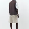 Jogger-Bermudashorts aus 100 % Leinen