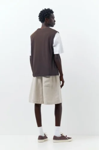 Jogger-Bermudashorts aus 100 % Leinen