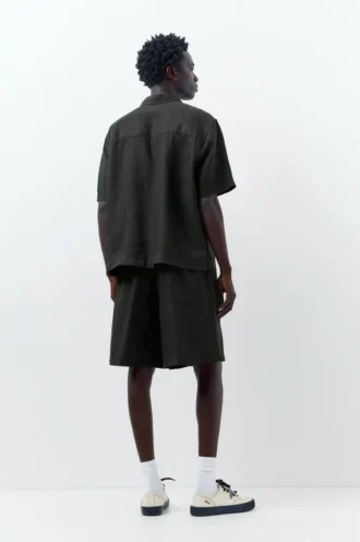 Jogger-Bermudashorts aus 100 % Leinen