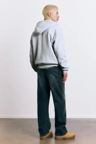Kapuzen-Sweatshirt mit Reißverschluss und Text