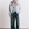 Kapuzen-Sweatshirt mit Reißverschluss und Text