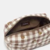 Kulturtasche mit Croissant-Motiv aus Gingham Kulturtasche mit Croissant-Motiv aus Gingham