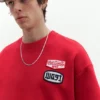 Kurzarm-Sweatshirt mit Aufnäher
