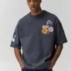 Kurzarm-Sweatshirt mit Aufnähern Kurzarm-Sweatshirt mit Aufnähern