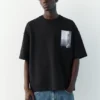 Kurzarm-Sweatshirt mit Fotodruck