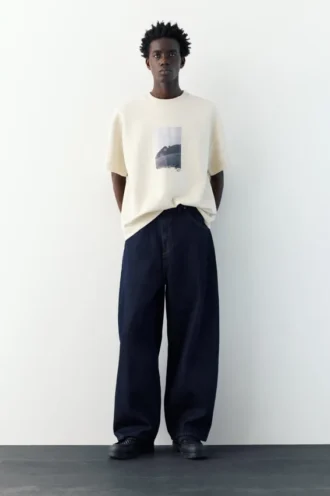 Kurzarm-Sweatshirt mit Grafik