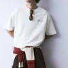 Kurzarm-Sweatshirt mit Retro-Grafik