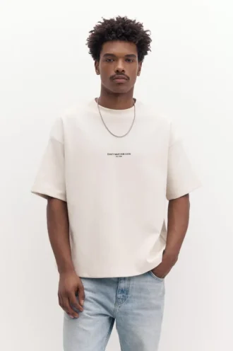 Kurzarm-Sweatshirt mit Slogan